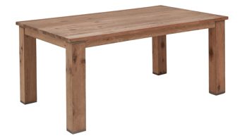 Auszugtisch WOODS & TRENDS aus Holz in Holzfarben WOODS & TRENDS Auszugtisch Canova railwaybraunes Eichefurnier & Metall – ca. 100-240 x 100 cm