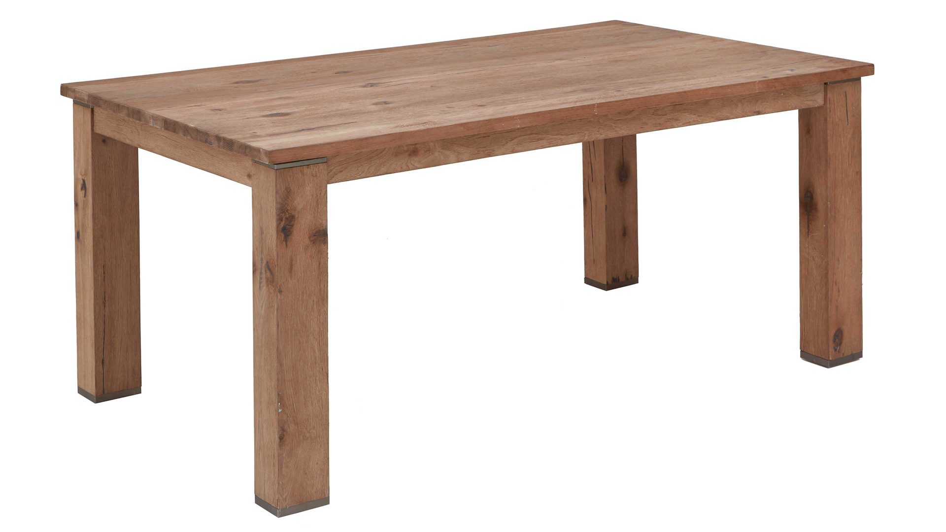 Auszugtisch WOODS & TRENDS aus Holz in Holzfarben WOODS & TRENDS Auszugtisch Canova railwaybraunes Eichefurnier & Metall – ca. 100-240 x 100 cm