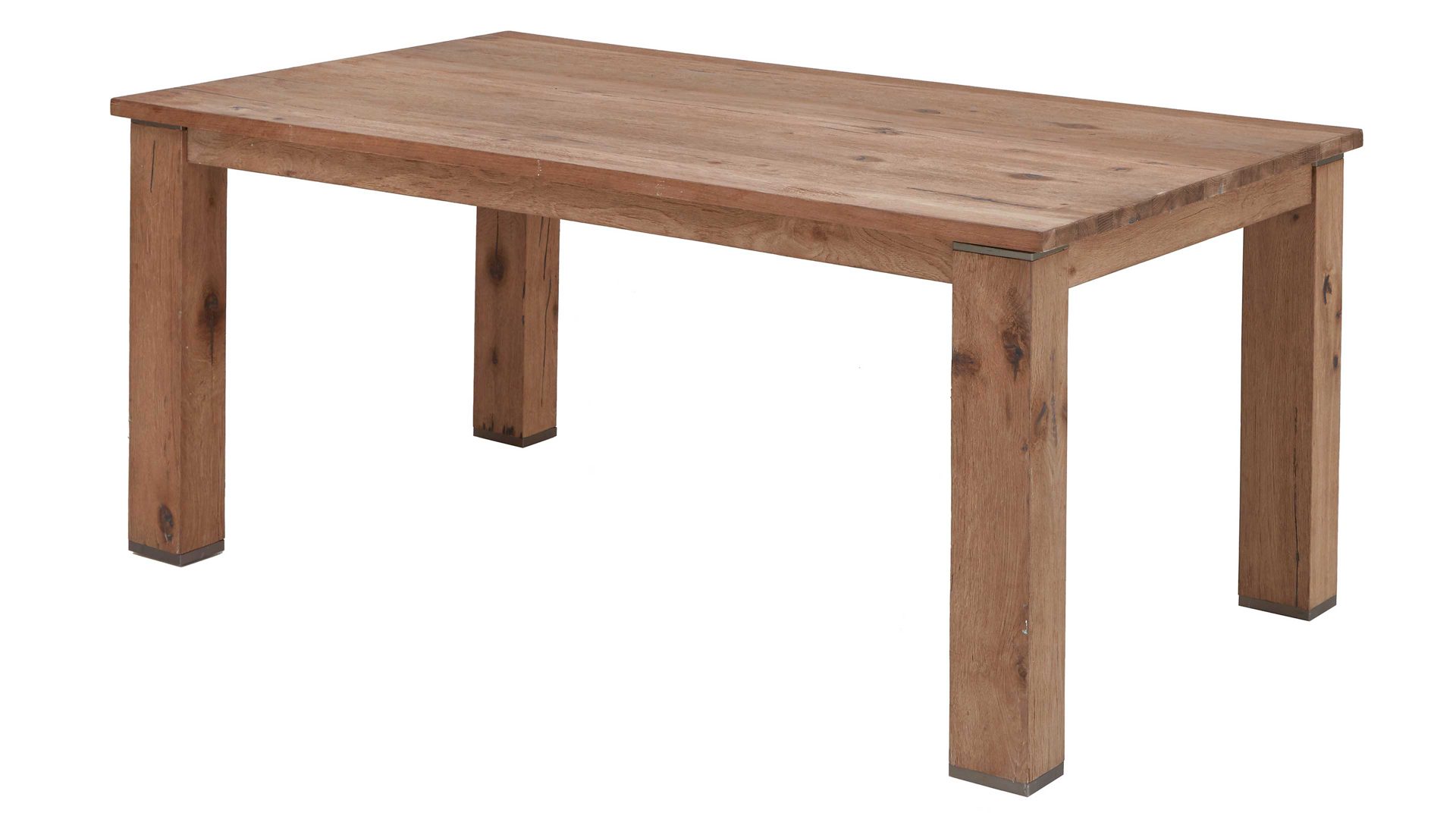 Auszugtisch WOODS & TRENDS aus Holz in Holzfarben WOODS & TRENDS Auszugtisch Canova railwaybraunes Eichefurnier & Metall – ca. 100-240 x 100 cm