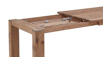 Auszugtisch WOODS & TRENDS aus Holz in Holzfarben WOODS & TRENDS Auszugtisch Canova railwaybraunes Eichefurnier & Metall – ca. 100-240 x 100 cm