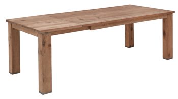 Auszugtisch WOODS & TRENDS aus Holz in Holzfarben WOODS & TRENDS Auszugtisch Canova railwaybraunes Eichefurnier & Metall – ca. 100-240 x 100 cm