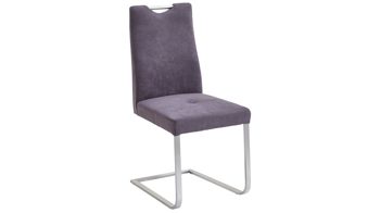 Schwingstuhl combinessa aus Stoff in Anthrazit Combinessa Genesis - Schwingstuhl anthrazitfarbene Mikrofaser 520-82 & Edelstahl