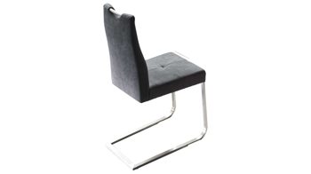 Schwingstuhl combinessa aus Stoff in Anthrazit Combinessa Genesis - Schwingstuhl anthrazitfarbene Mikrofaser 520-82 & Edelstahl