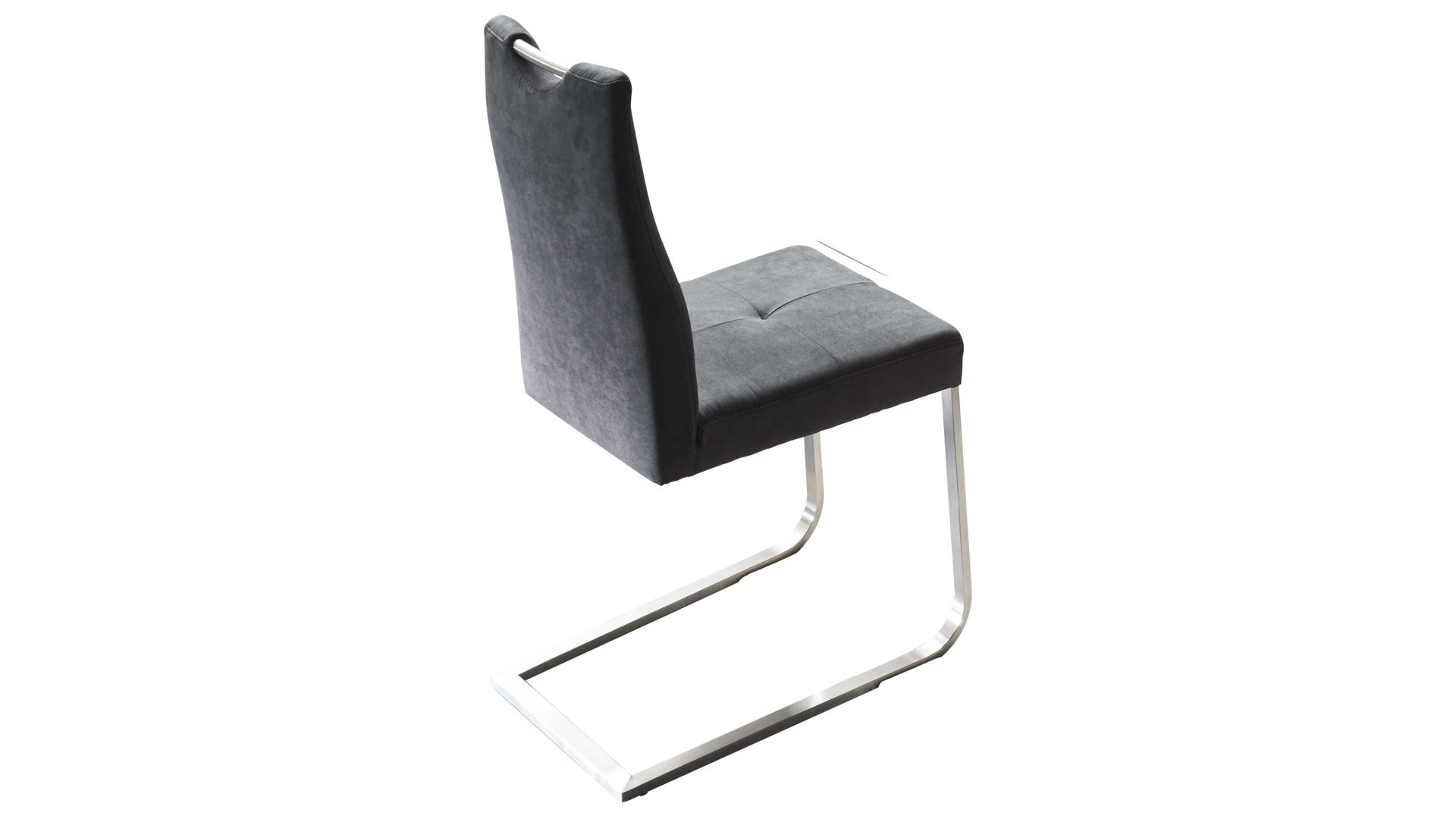 Schwingstuhl combinessa aus Stoff in Anthrazit Combinessa Genesis - Schwingstuhl anthrazitfarbene Mikrofaser 520-82 & Edelstahl