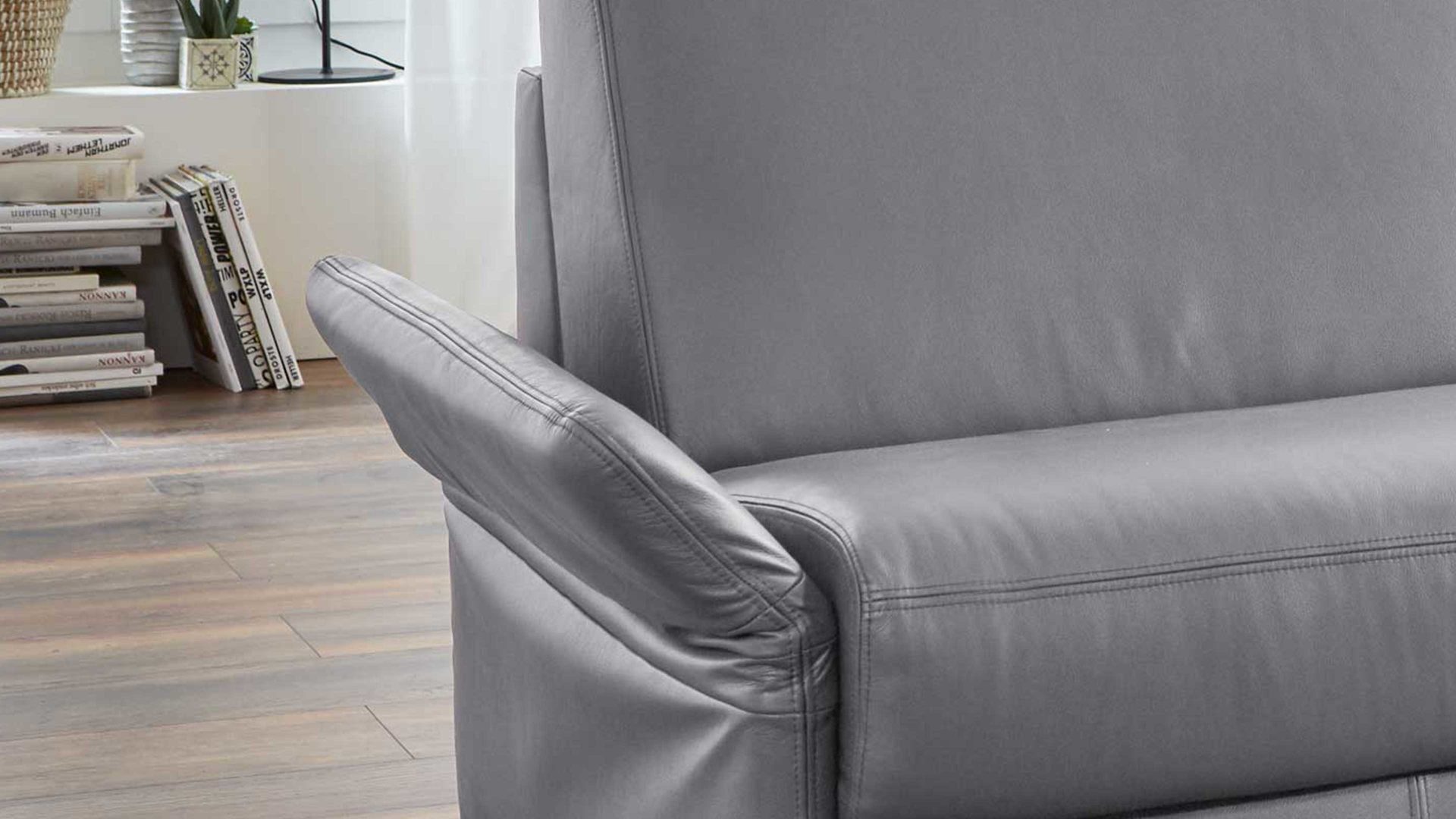 Funktion comfortmaster besser sitzen, liegen, leben aus Metall in Transparent Comfortmaster Messina Funktionssofa - Armlehnfunktion 2191 links