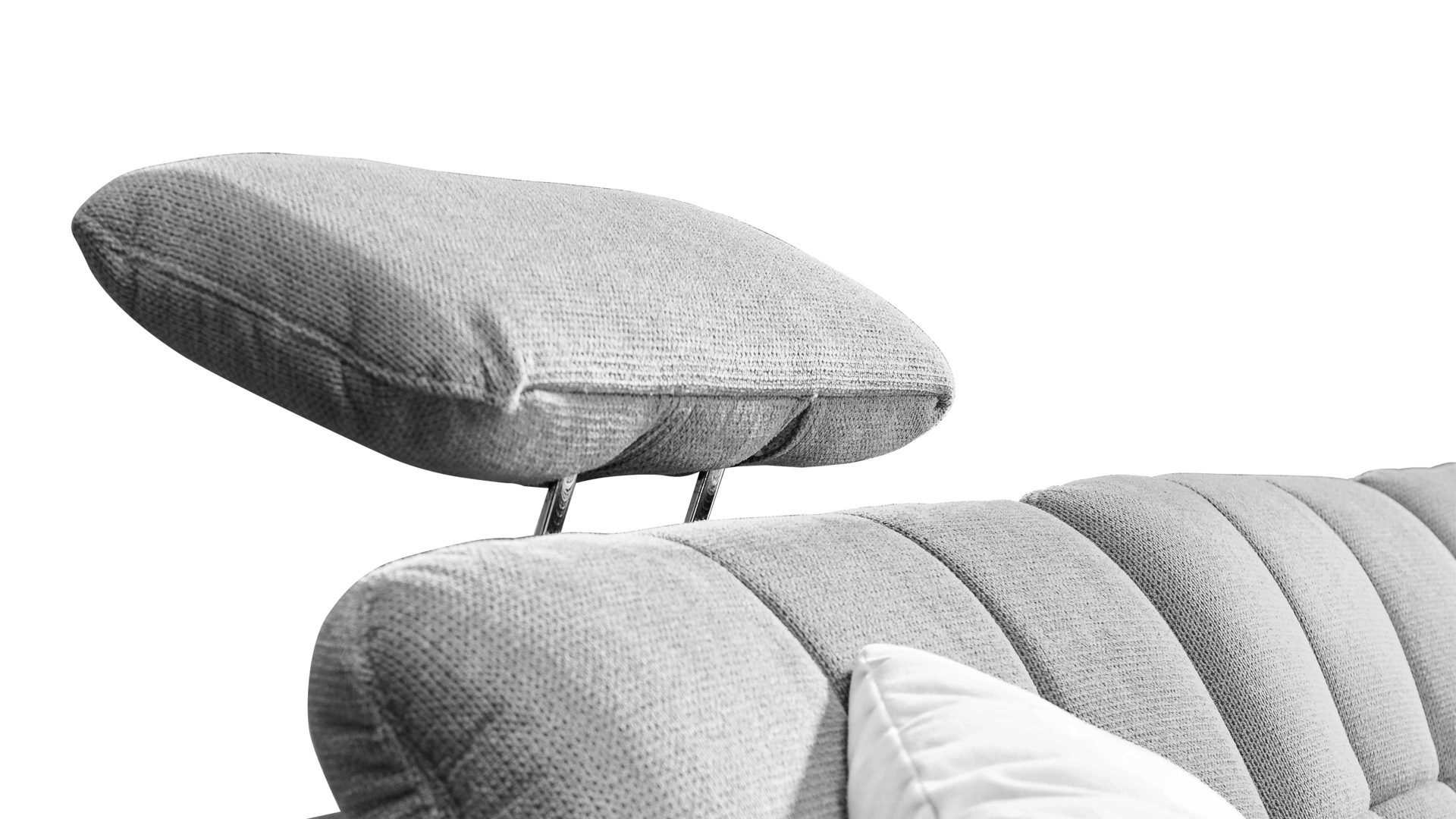 Kopfstütze modulmaster aus Stoff in Hellgrau Modulmaster MM-MP1143 - Kopfstütze CKS stahlfarbene Chenille Belle - ca. 44 x 32 cm