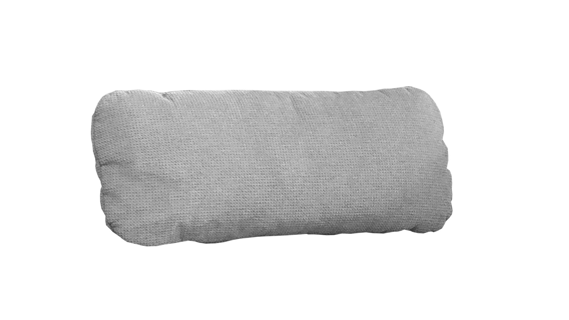 Einzelkissen modulmaster aus Stoff in Hellgrau Modulmaster MM-MP1143 - Nierenkissen stahlfarbene Chenille Belle - ca. 58 x 25 cm