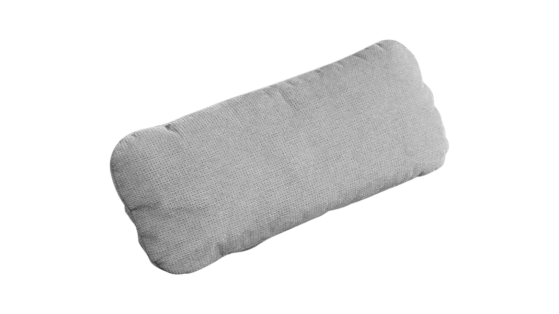 Einzelkissen modulmaster aus Stoff in Hellgrau Modulmaster MM-MP1143 - Nierenkissen stahlfarbene Chenille Belle - ca. 58 x 25 cm