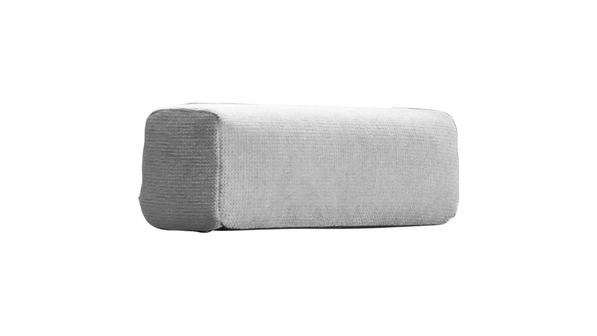 Einzelkissen modulmaster aus Stoff in Hellgrau Modulmaster MM-MP1143 - Armlehnkissen stahlfarbene Chenille Belle - ca. 47 x 15 cm