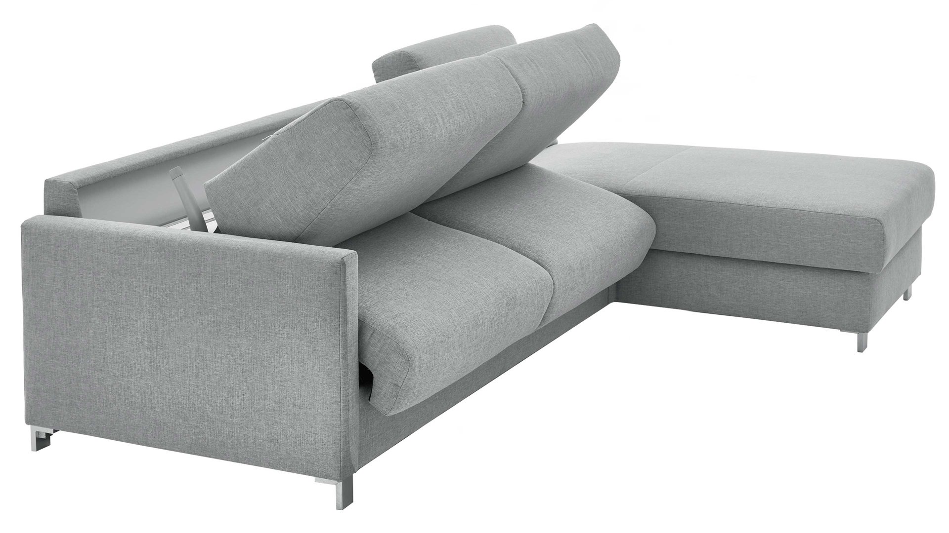 Ecksofa comfortmaster besser sitzen, liegen, leben aus Stoff in Hellblau Comfortmaster Messina - Ecksofa hellblauer Bezug 8-8001 - Stellfläche ca. 281 x 160 cm