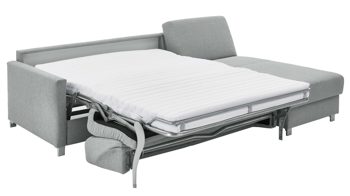 Ecksofa comfortmaster besser sitzen, liegen, leben aus Stoff in Hellblau Comfortmaster Messina - Ecksofa hellblauer Bezug 8-8001 - Stellfläche ca. 281 x 160 cm