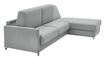 Ecksofa comfortmaster besser sitzen, liegen, leben aus Stoff in Hellblau Messina - Ecksofa hellblauer Bezug 8-8001 - Stellfläche ca. 281 x 160 cm