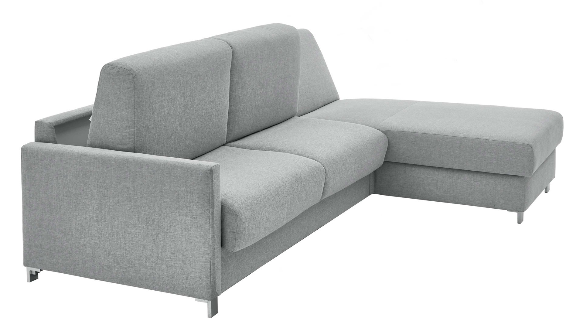 Ecksofa comfortmaster besser sitzen, liegen, leben aus Stoff in Hellblau Comfortmaster Messina - Ecksofa hellblauer Bezug 8-8001 - Stellfläche ca. 281 x 160 cm