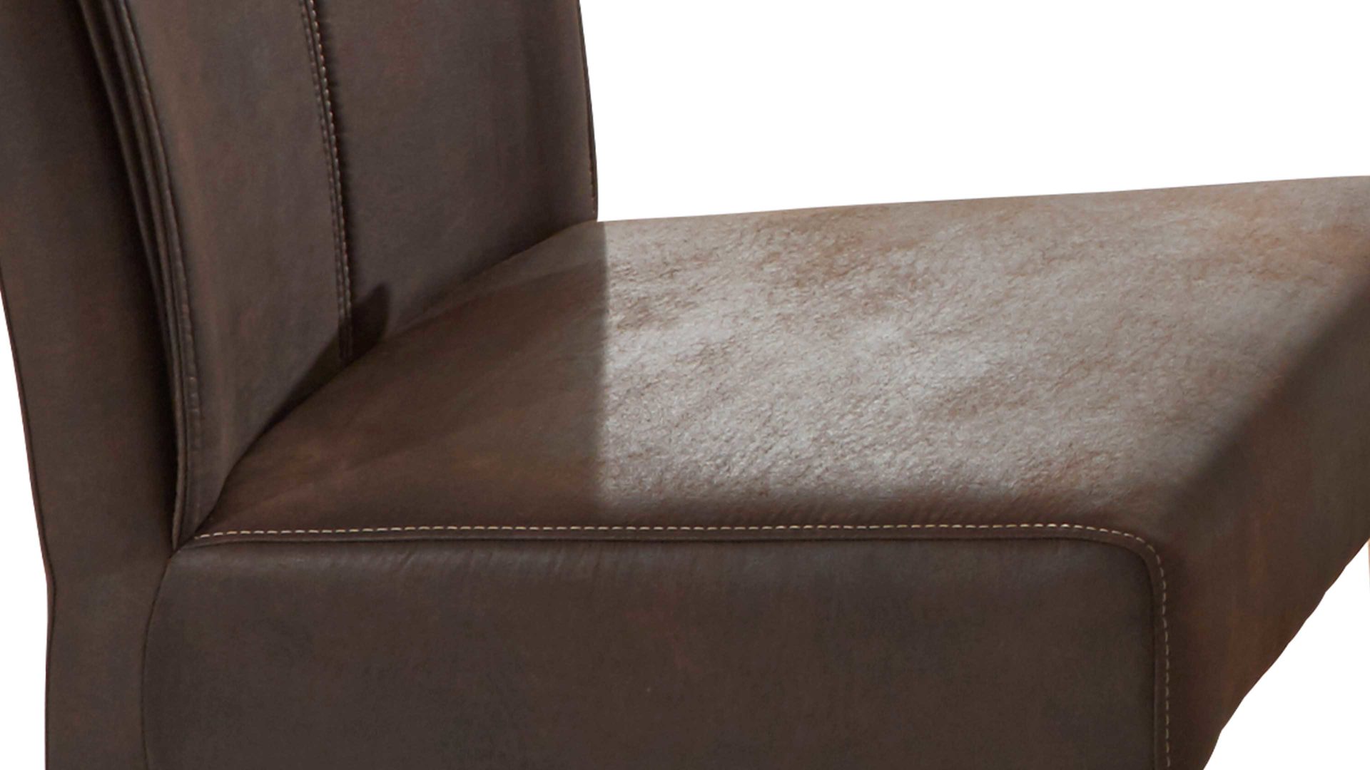 Vierfußstuhl Niehoff sitzmoebel aus Stoff in Dunkelbraun NIEHOFF SITZMÖBEL Polsterstuhl Alica moccafarbene Mikrofaser Aberdeen & Balkeneiche