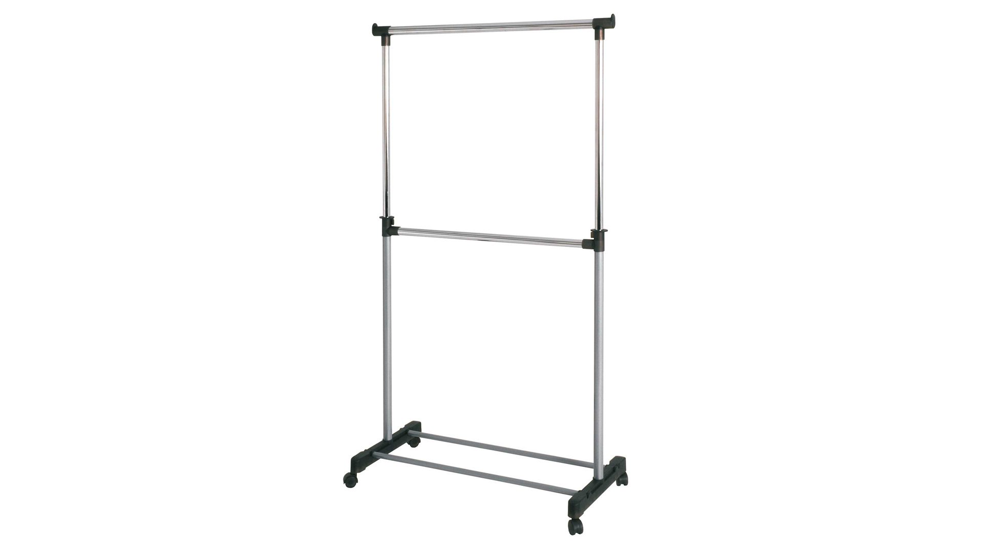 Rollgarderobe Haku aus Metall in Metallfarben Rollgarderobe Aluminium & Chrom – Breite ca. 90 cm