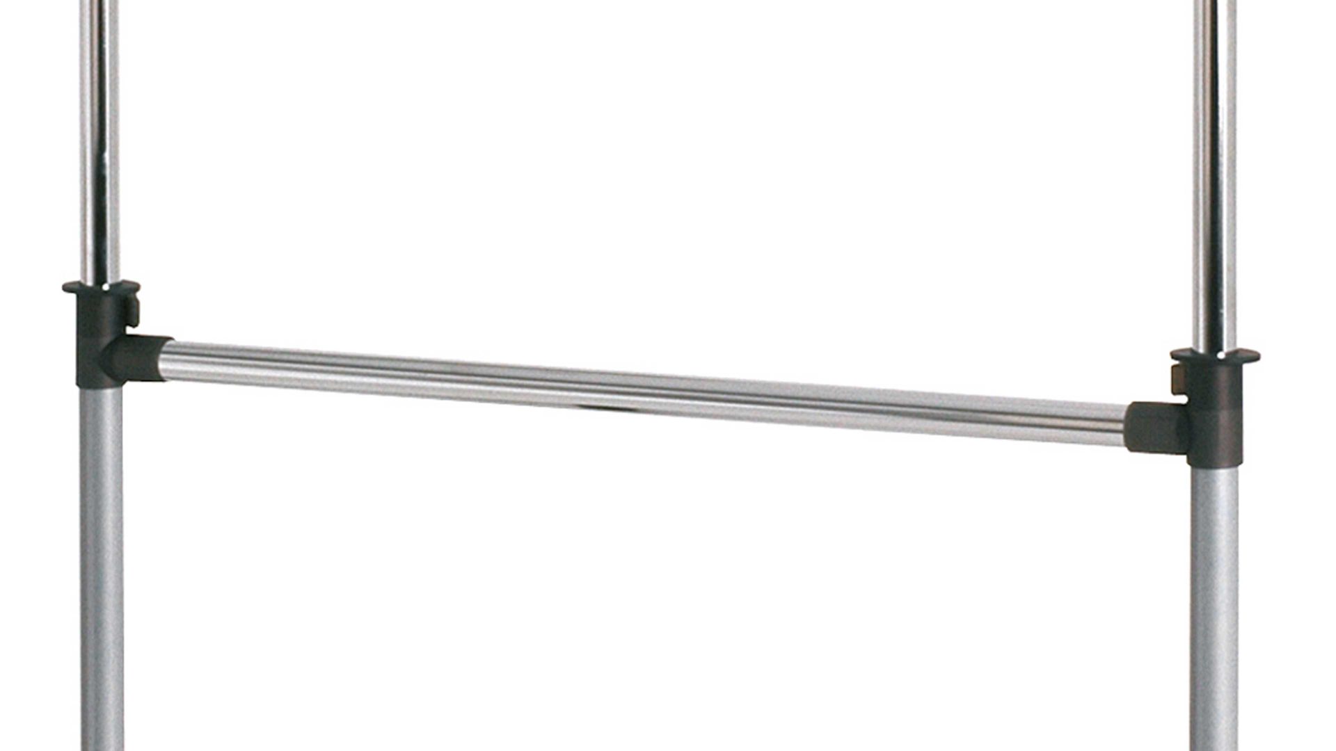 Rollgarderobe Haku aus Metall in Metallfarben Rollgarderobe Aluminium & Chrom – Breite ca. 90 cm