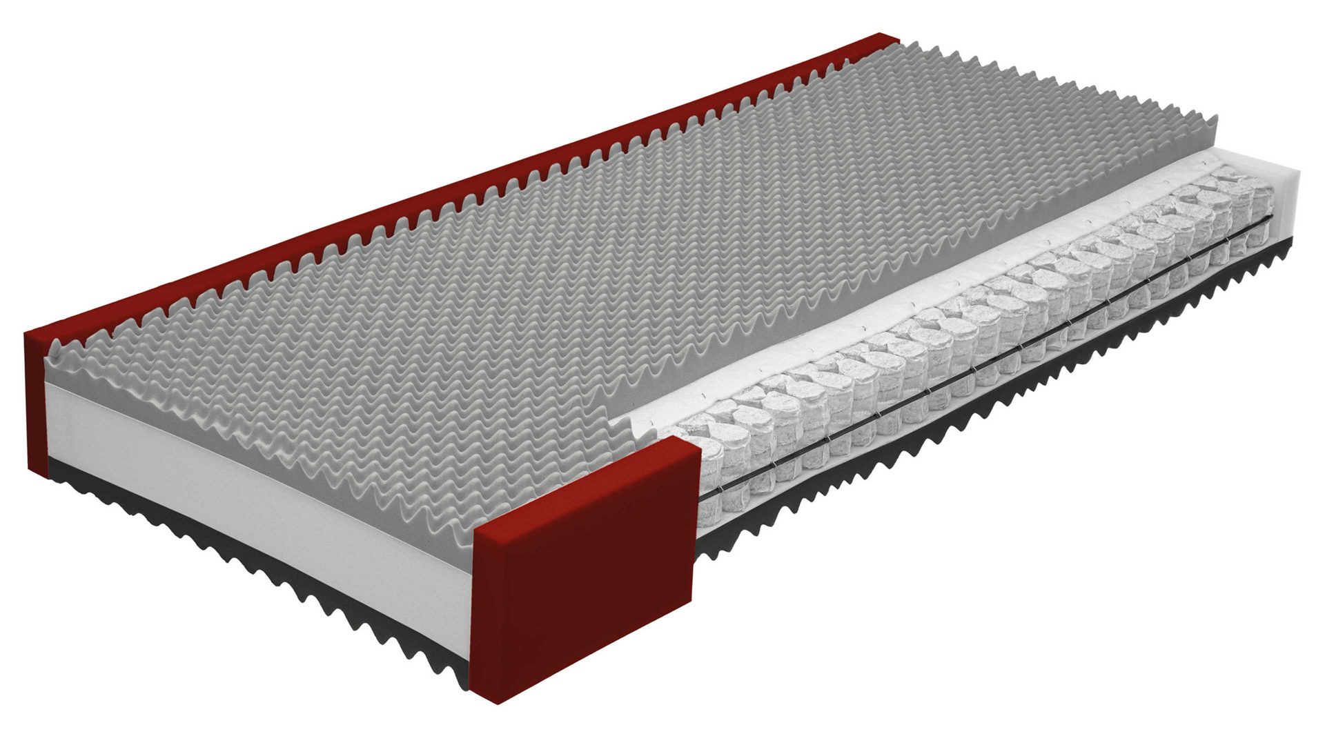 Federkernmatratze Interliving aus Stoff in Weiß Interliving Matratze Medikontur 1913 Taschenfederkern, H2 – Liegefläche ca. 90 x 200 cm
