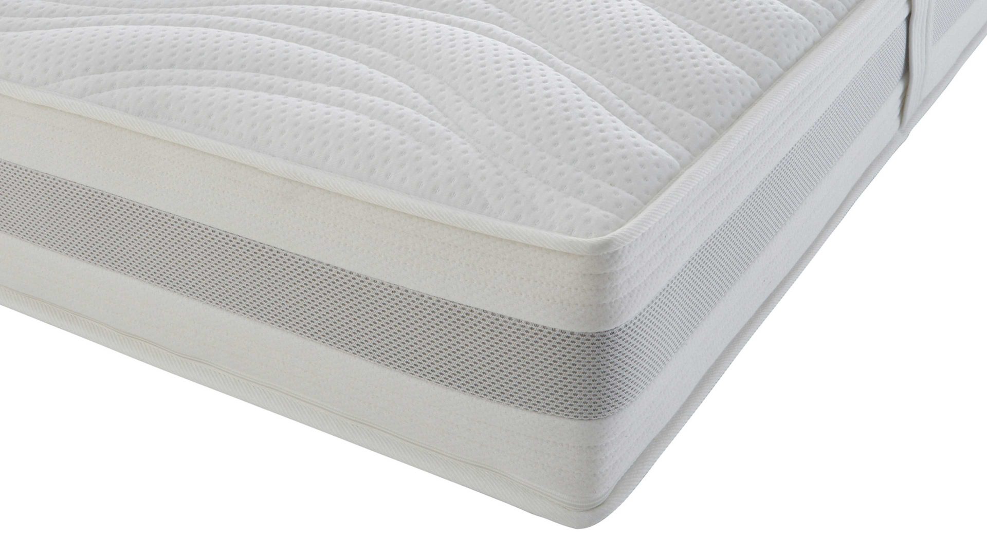 Federkernmatratze Interliving aus Stoff in Weiß Interliving Matratze Medikontur 1913 Taschenfederkern, H2 – Liegefläche ca. 90 x 190 cm