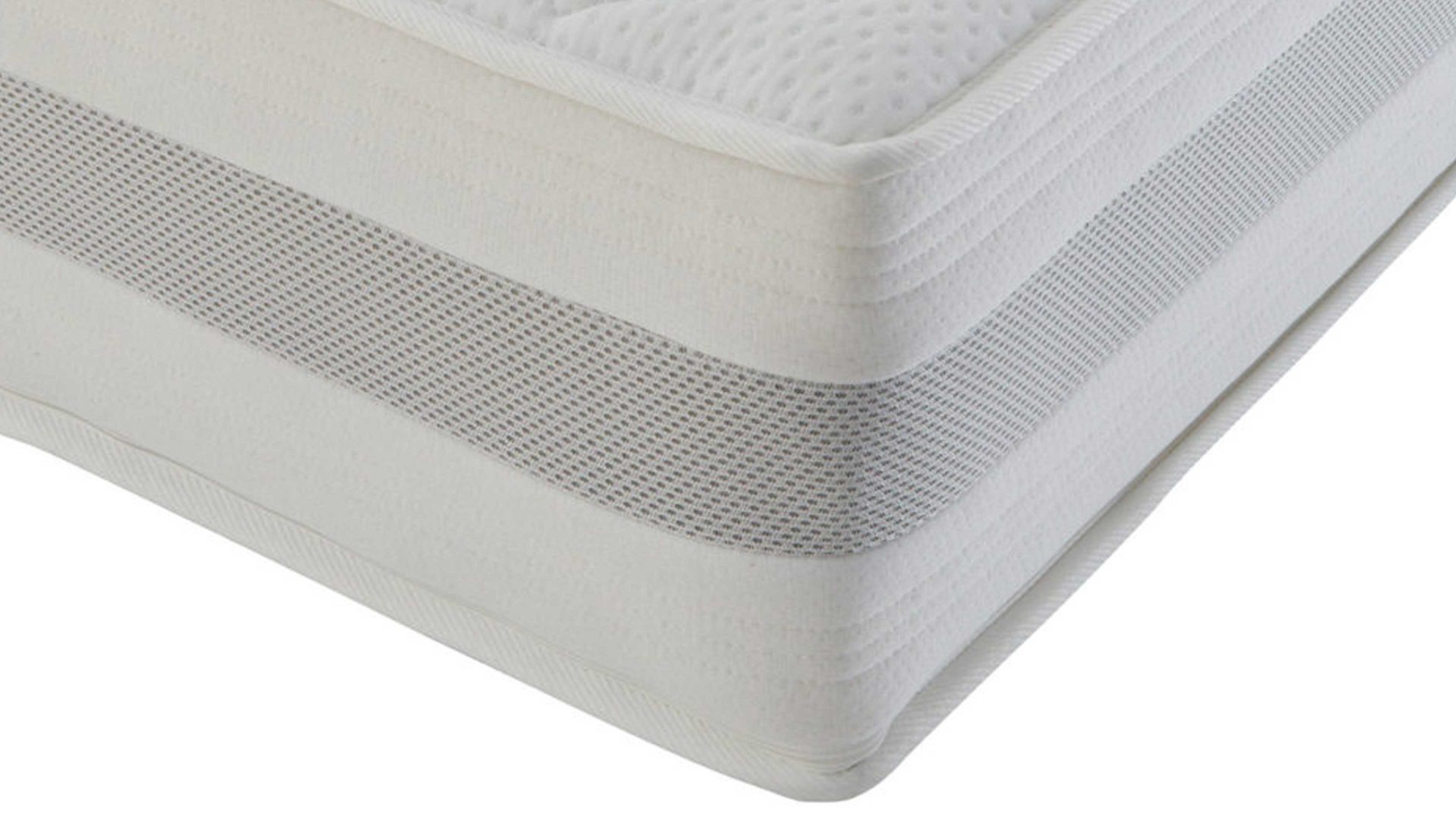 Federkernmatratze Interliving aus Stoff in Weiß Interliving Matratze Medikontur 1915 Taschenfederkern, H2 – Liegefläche ca. 120 x 200 cm