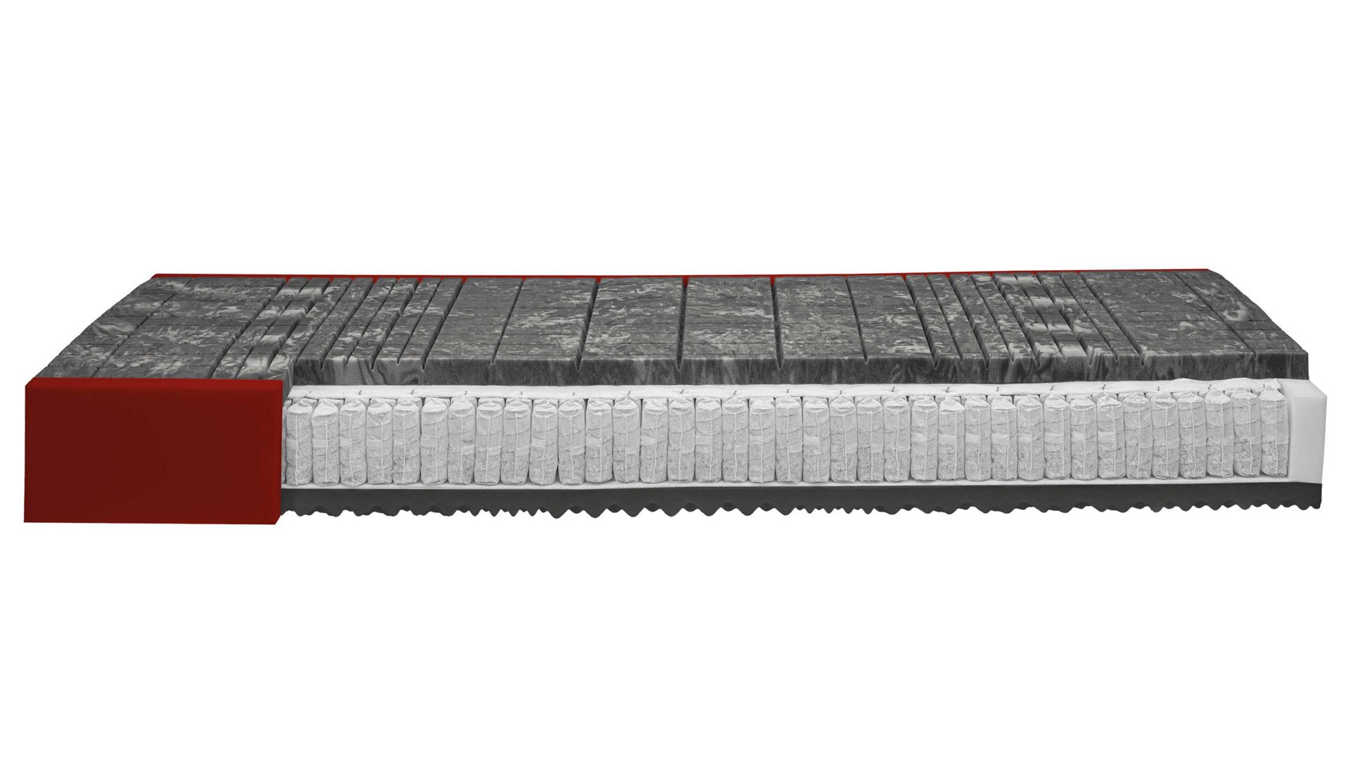 Federkernmatratze Interliving aus Stoff in Weiß Interliving Matratze Medikontur 1915 Taschenfederkern, H2 – Liegefläche ca. 120 x 200 cm