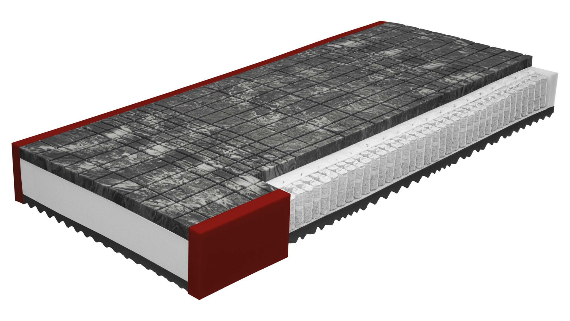 Federkernmatratze Interliving aus Stoff in Weiß Interliving Matratze Medikontur 1915 Taschenfederkern, H2 – Liegefläche ca. 120 x 200 cm