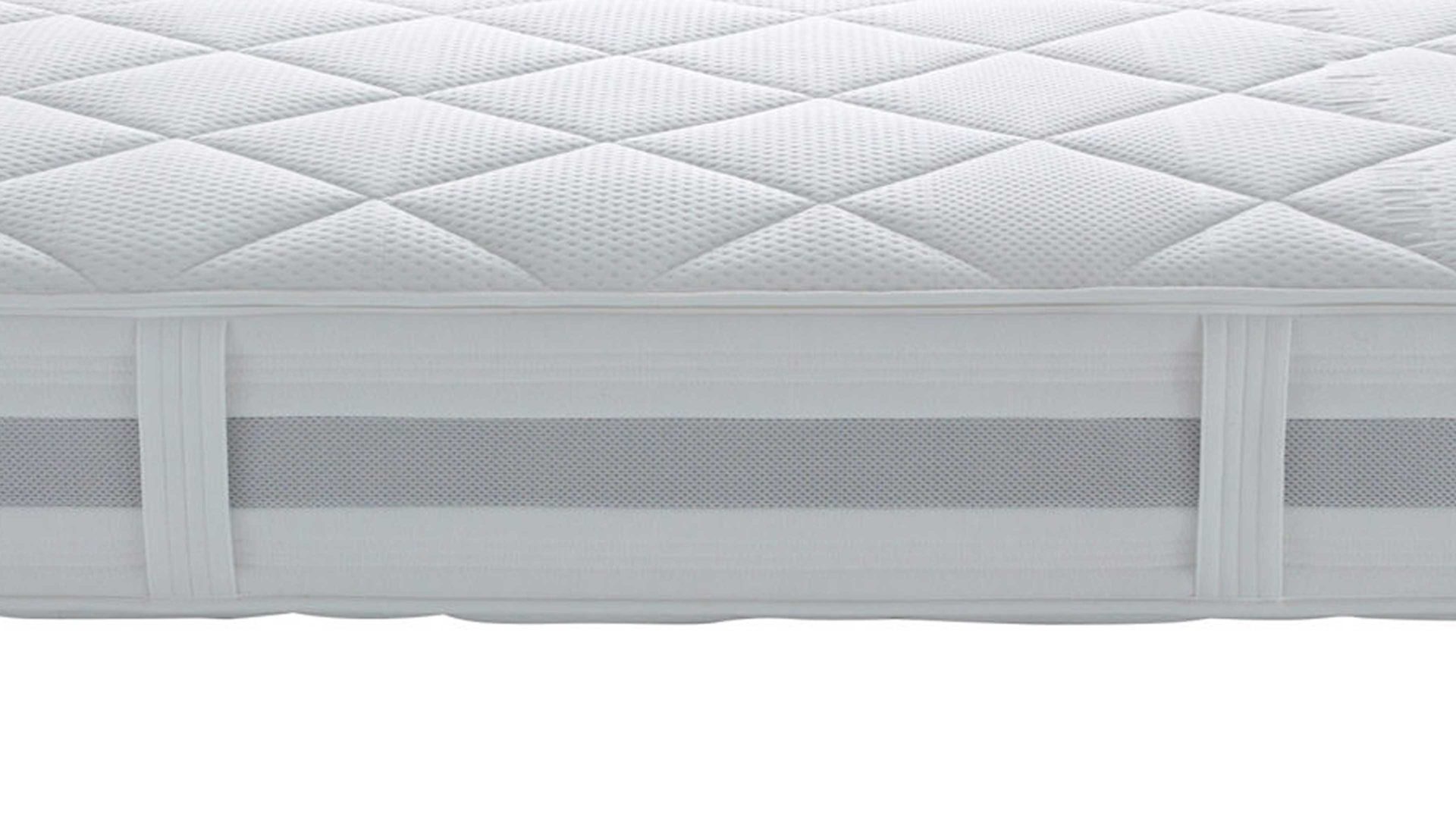 Federkernmatratze Interliving aus Stoff in Weiß Interliving Matratze Medikontur 1915 Taschenfederkern, H2 – Liegefläche ca. 120 x 200 cm
