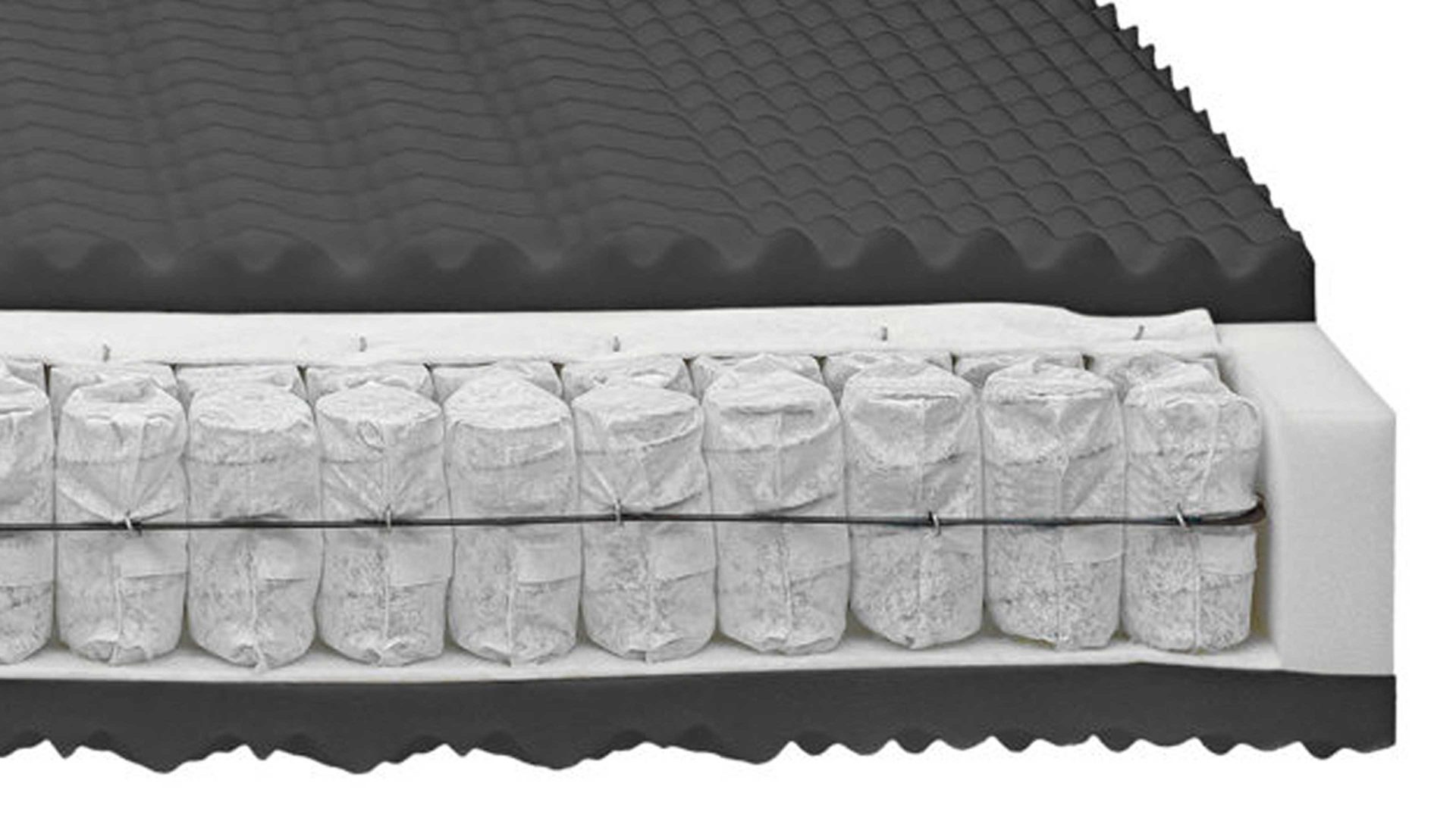 Federkernmatratze Interliving aus Stoff in Weiß Interliving Matratze Medikontur 1911 Taschenfederkern, H2 – Liegefläche ca. 180 x 200 cm