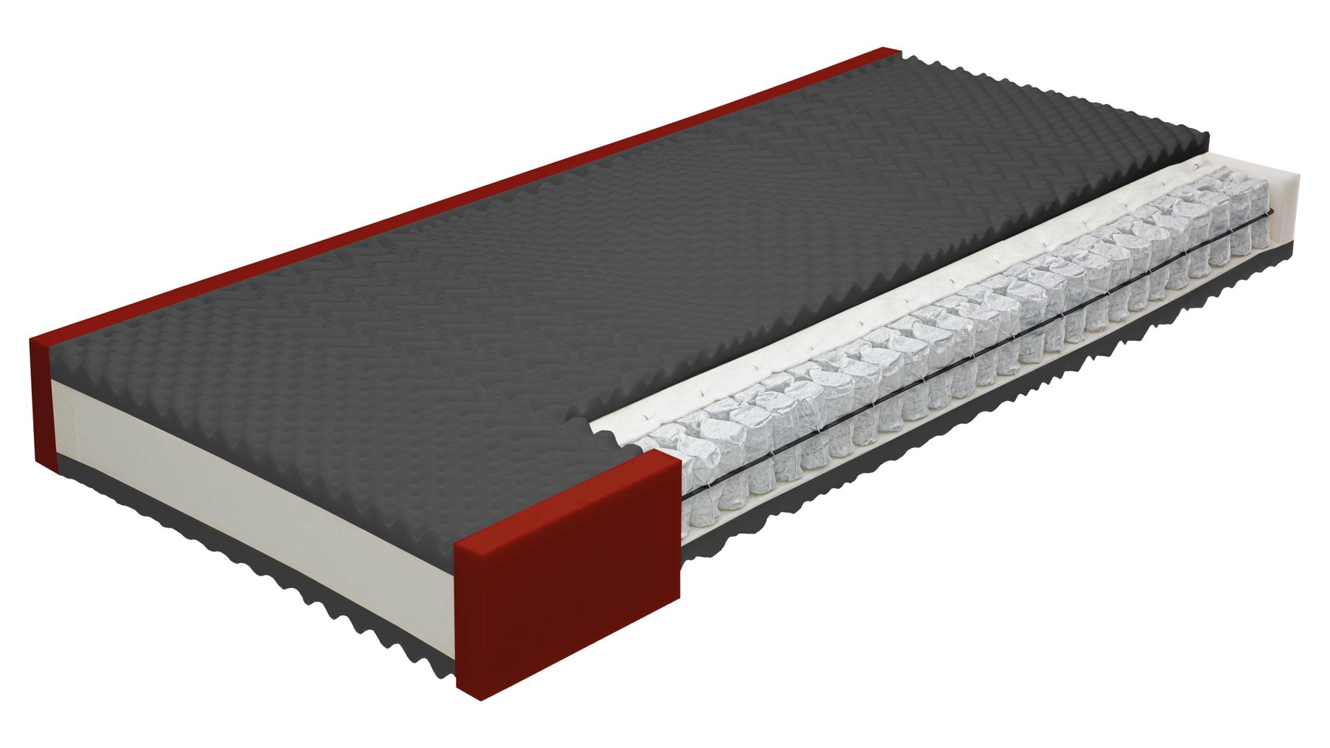 Federkernmatratze Interliving aus Stoff in Weiß Interliving Matratze Medikontur 1911 Taschenfederkern, H2 – Liegefläche ca. 120 x 200 cm