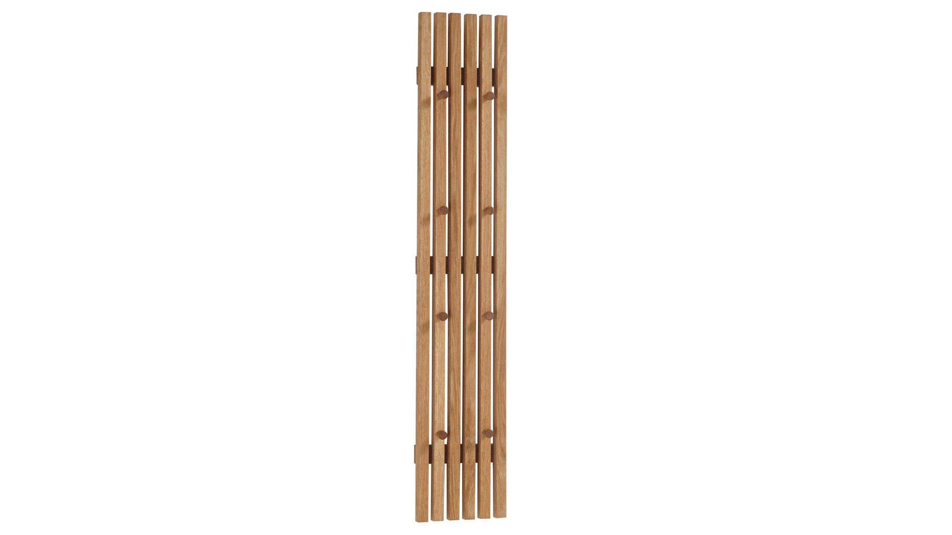 Wandgarderobe Mca furniture aus Holz in Holzfarben Wandgarderobe Alwar geölte Eiche - ca. 22 x 120 cm