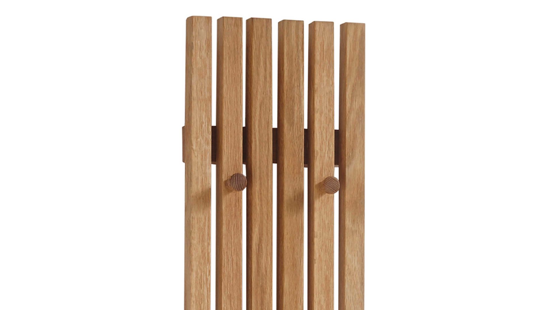 Wandgarderobe Mca furniture aus Holz in Holzfarben Wandgarderobe Alwar geölte Eiche - ca. 22 x 120 cm