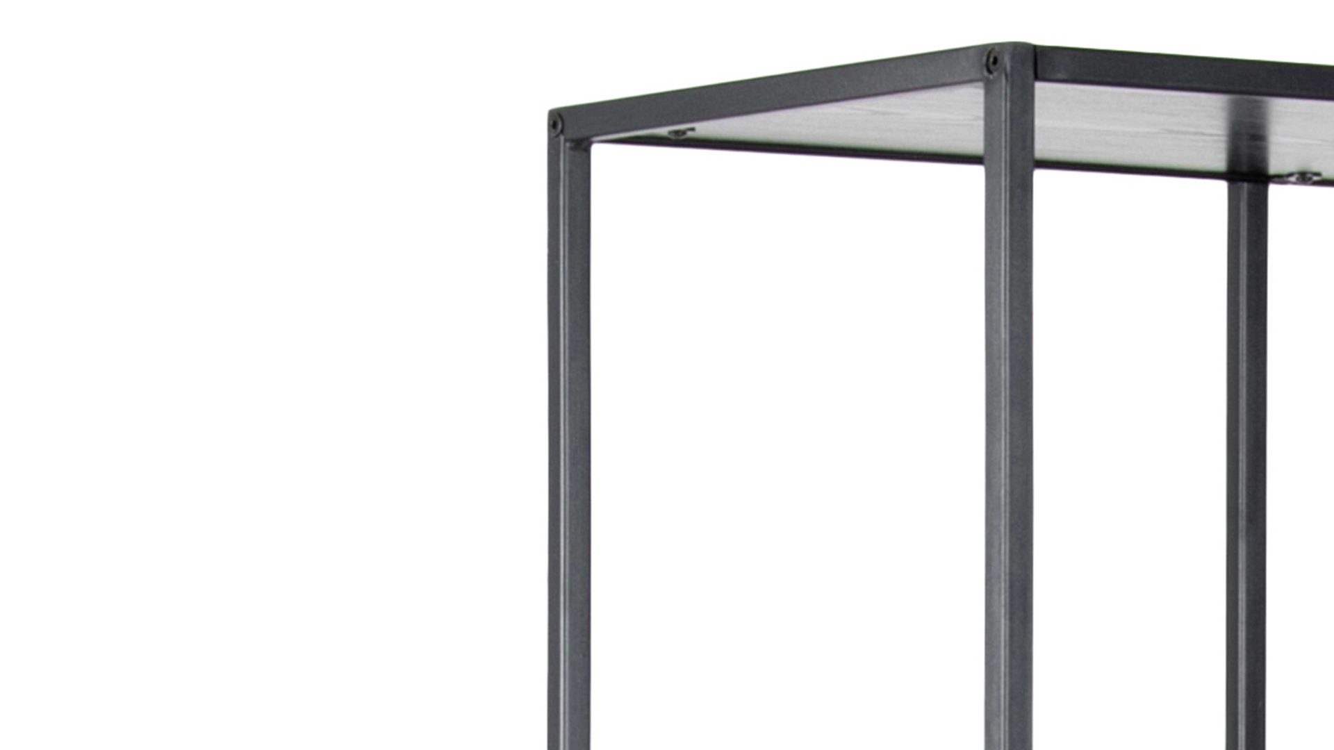 Regal Actona group aus Holz in Schwarz Regal Seaford im Industrielook auch als Flurmöbel einsetzbar schwarze Esche - ca. 77 x 185 cm