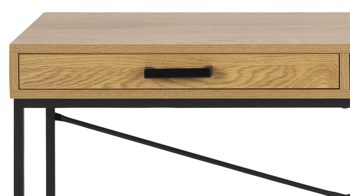 Schreibtisch Actona group aus Holz in Holzfarben Schreibtisch Seaford im Industrielook bzw. PC-Tisch Wildeiche & Schwarz – ca. 110 x 45 cm