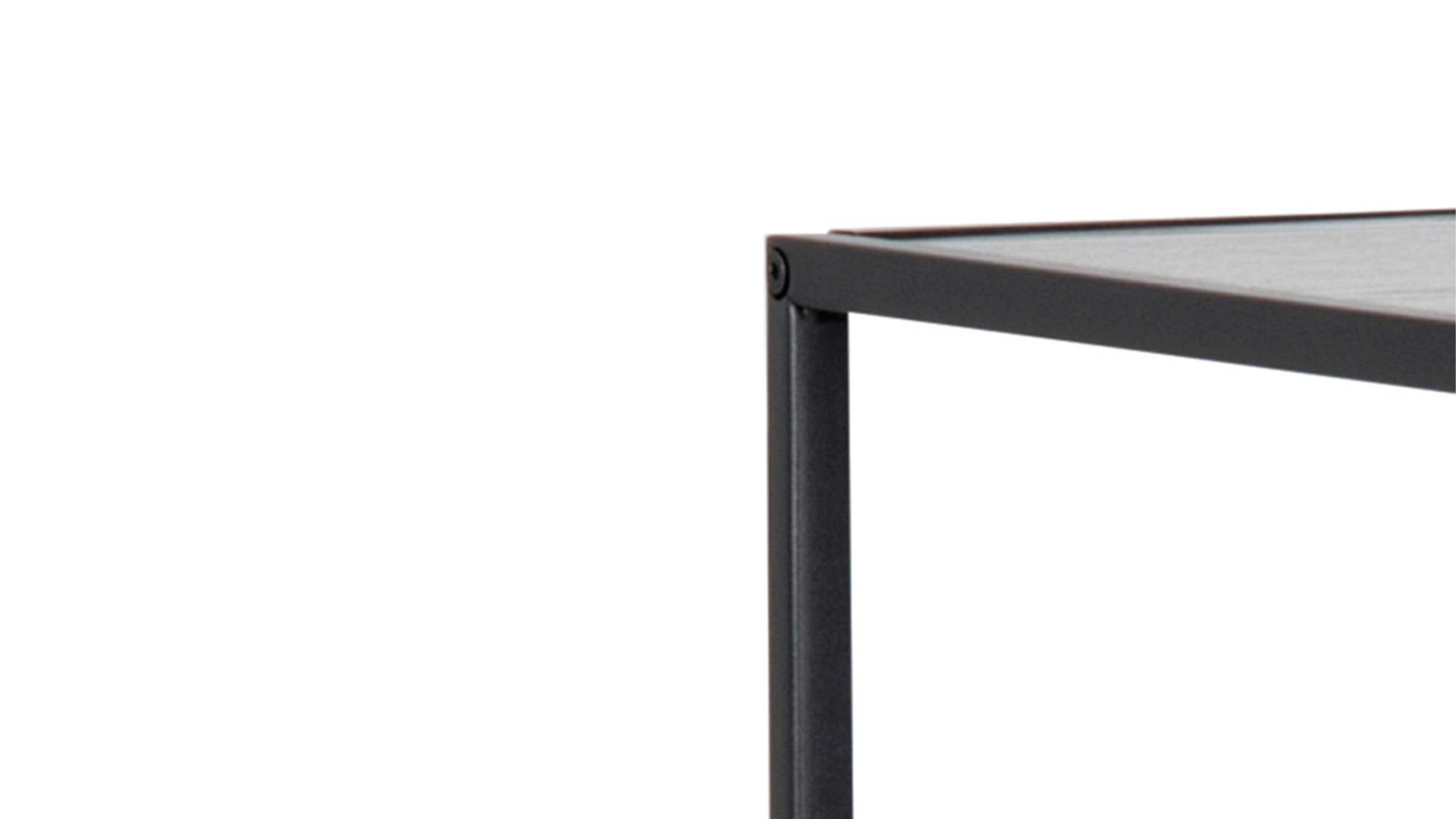 Regal Actona group aus Holz in Schwarz Regal Seaford  im Industrielook bzw. Bücherregal schwarze Esche – ca. 77 x 114 cm