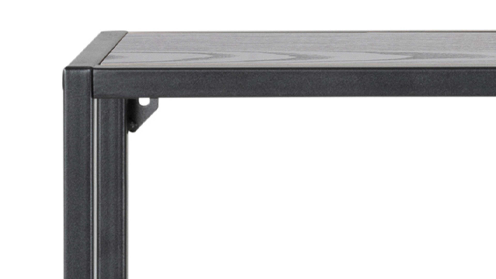 Regal Actona group aus Holz in Schwarz Regal Seaford im Industrielook, auch als Büromöbel einsetzbar schwarze Esche – ca. 75 x 91 cm