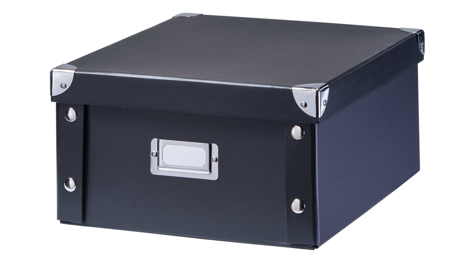 Aufbewahrungsbox Zeller present aus Karton / Papier / Pappe in Schwarz zeller Aufbewahrungsbox schwarze Pappe - ca. 26 x 31 cm