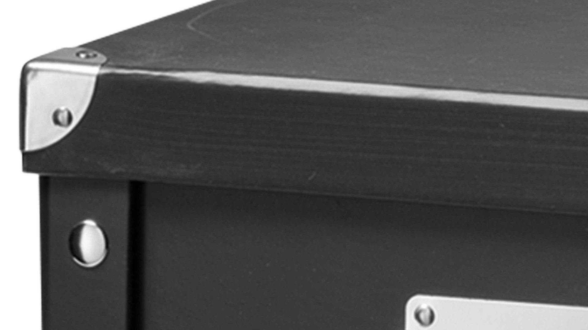 Aufbewahrungsbox Zeller present aus Karton / Papier / Pappe in Schwarz zeller Aufbewahrungsbox schwarze Pappe - ca. 33 x 40 cm