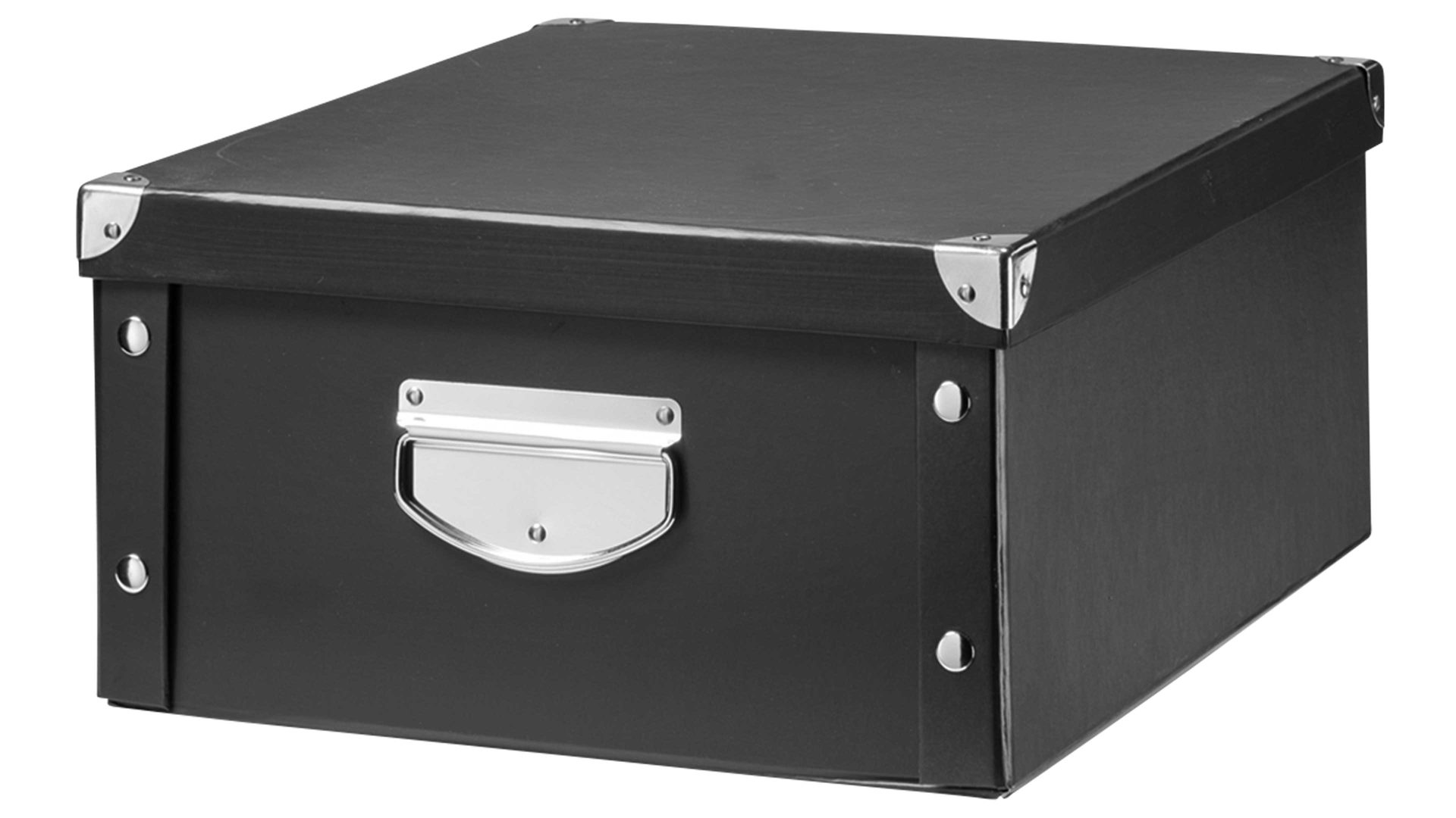 Aufbewahrungsbox Zeller present aus Karton / Papier / Pappe in Schwarz zeller Aufbewahrungsbox schwarze Pappe - ca. 33 x 40 cm