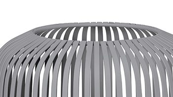 Windlicht Blomus aus Metall in Grau blomus Laterne Lito Stahlgrau – Höhe ca. 10 cm