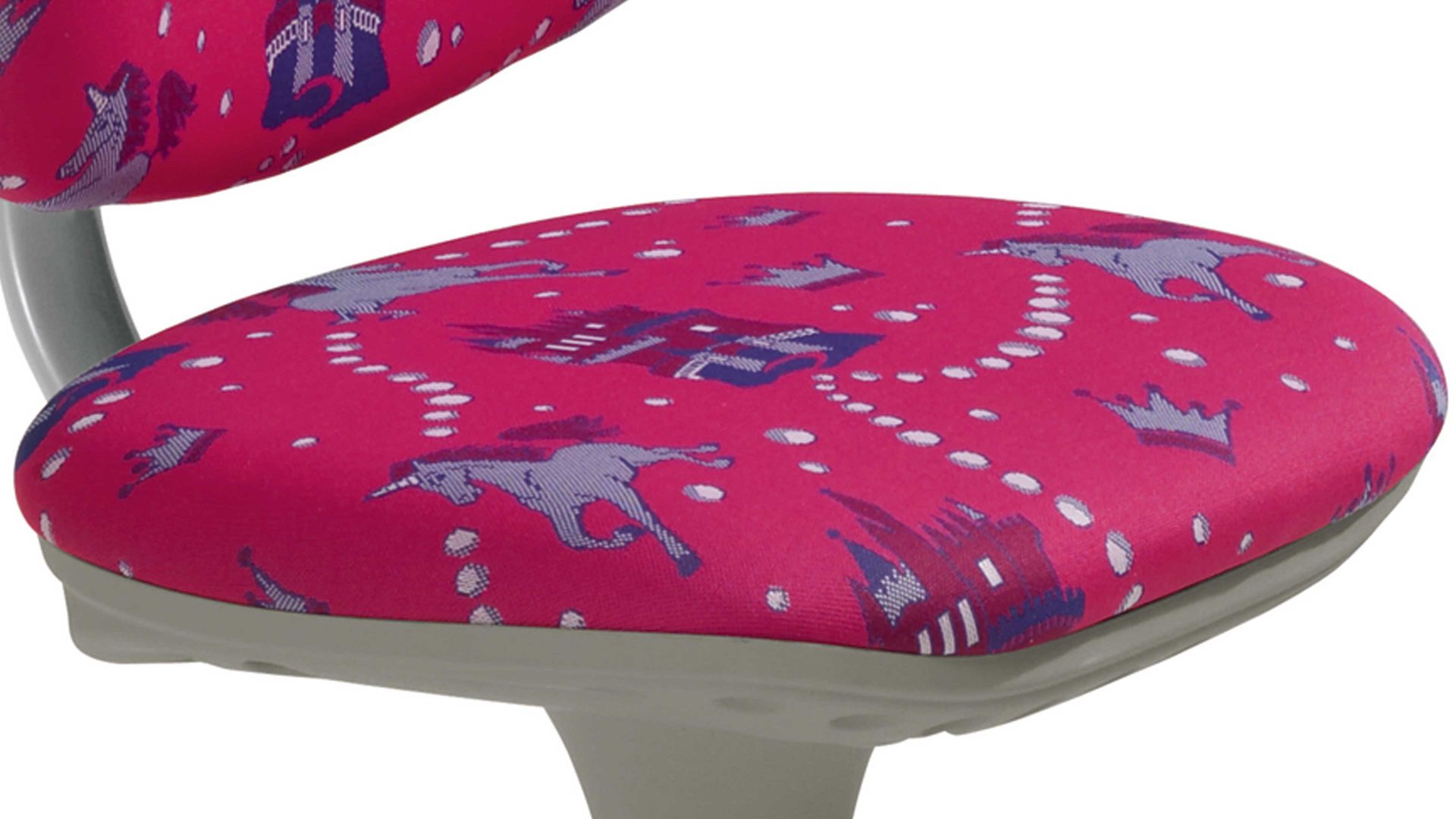 Drehstuhl Paidi aus Stoff in Pink PAIDI Schreibtischstuhl Pepe als Kinder-Drehstuhl Einhornmotiv