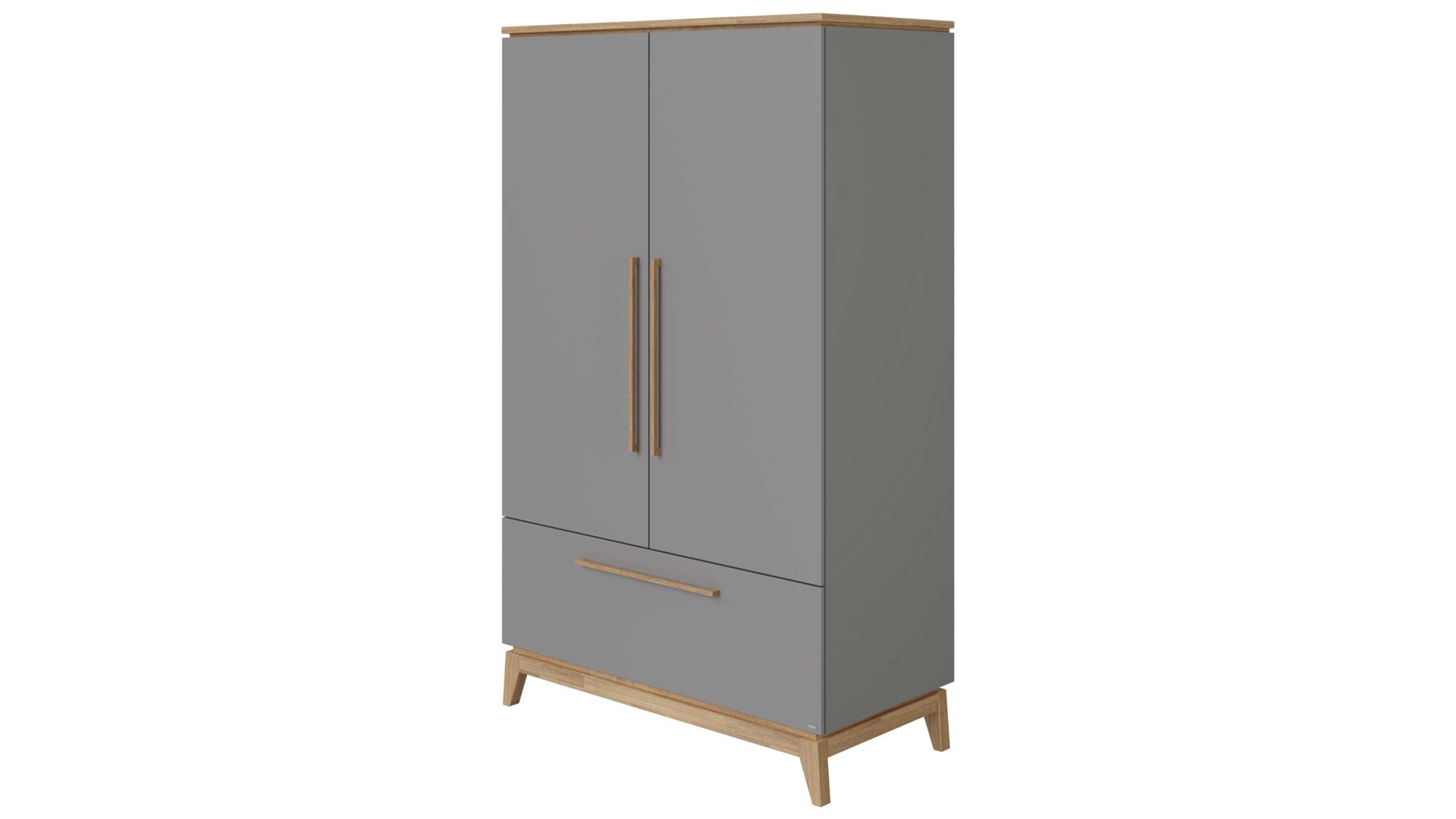 Kleiderschrank Paidi aus Holz in Grau PAIDI Kleiderschrank Sten Eiche & Schiefergrau – zwei Türen, eine Schublade, Breite ca. 123 cm
