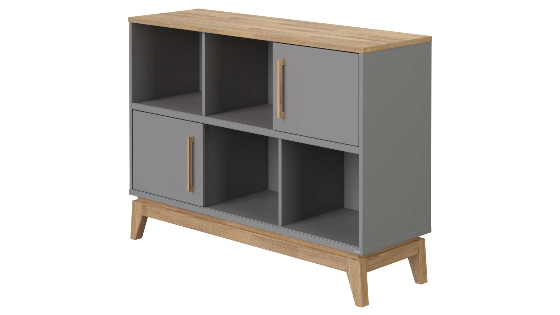 Sideboard Paidi aus Holz in Grau PAIDI Sideboard Sten Eiche & Schiefergrau – zwei Schiebetüren