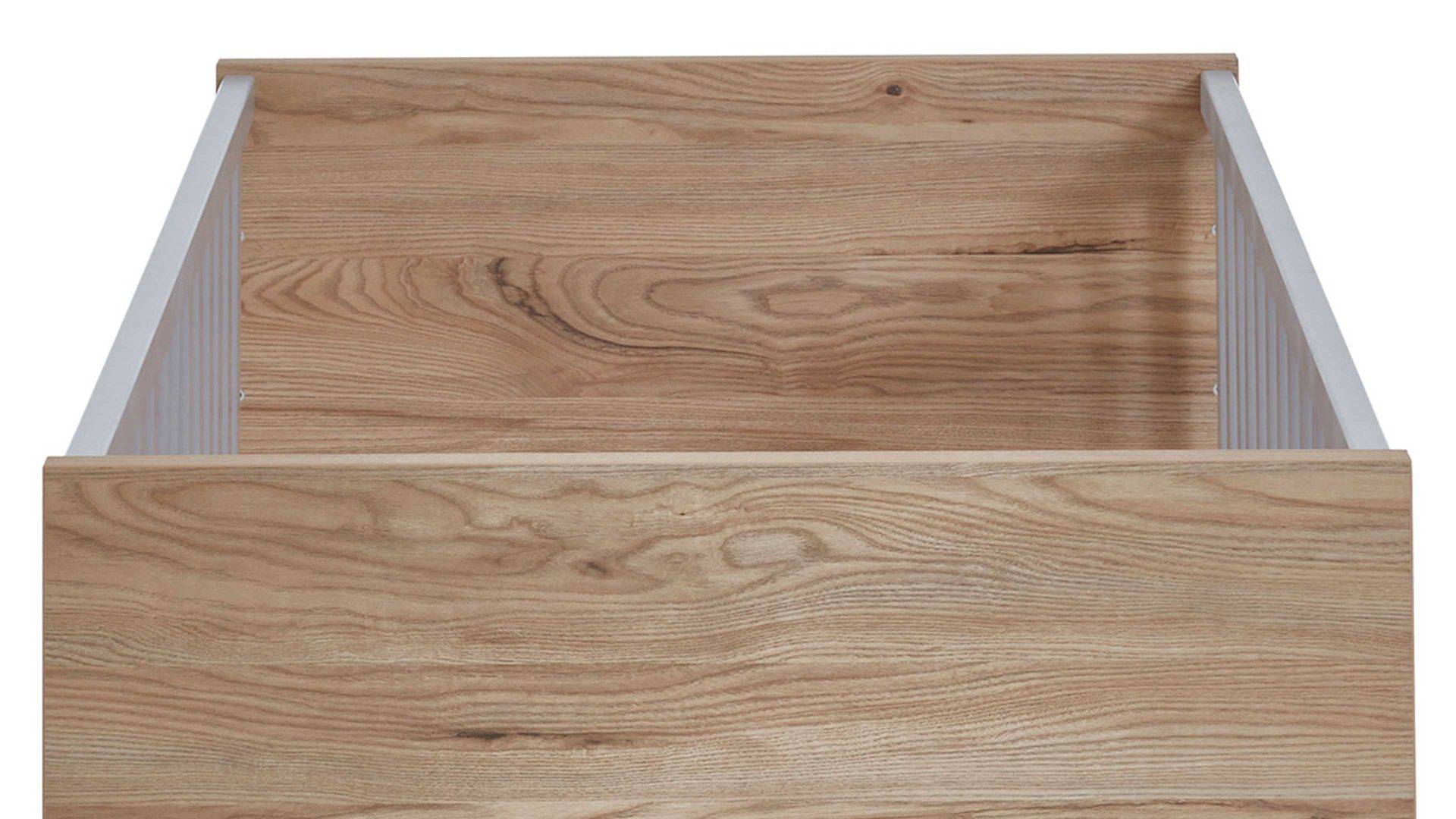 Babybett Paidi aus Holz in Hellgrau PAIDI Babyzimmerprogramm Benne - Bettgestell Kieselgrau & Montana Eiche – Liegefläche ca. 70 x 140 cm