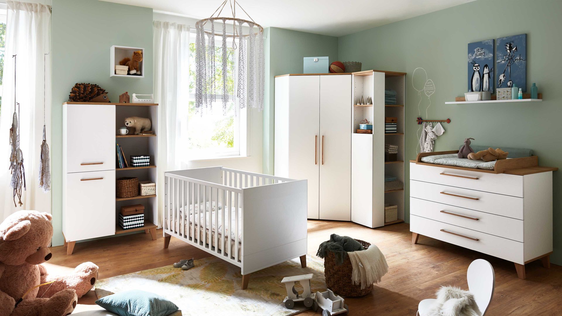 Wickelaufsatz Paidi aus Holz in Holzfarben PAIDI Babyzimmerprogramm Oscar - Wickelaufsatz Nebraska Eiche