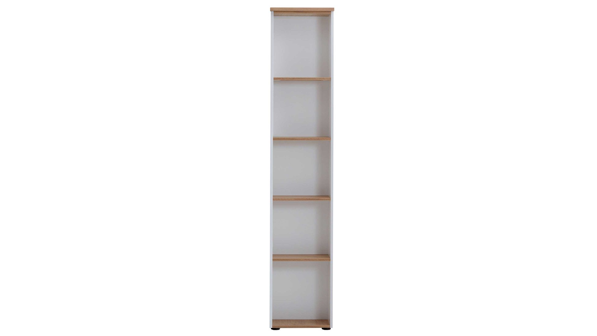Regal Paidi aus Holz in Weiß PAIDI Babyzimmerprogramm Oscar - Eck-Regal Kreideweiß & Nebraska Eiche – acht Fächer, Höhe ca. 206 cm