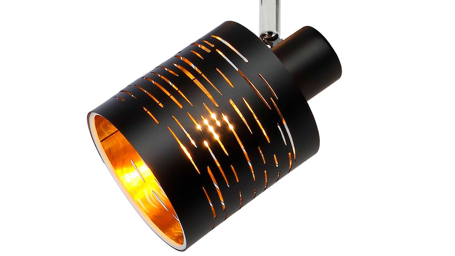 Deckenleuchte Globo lighting aus Metall in Schwarz GLOBO Deckenlampe Tunno Blattgold & Metall – zweiI Spots