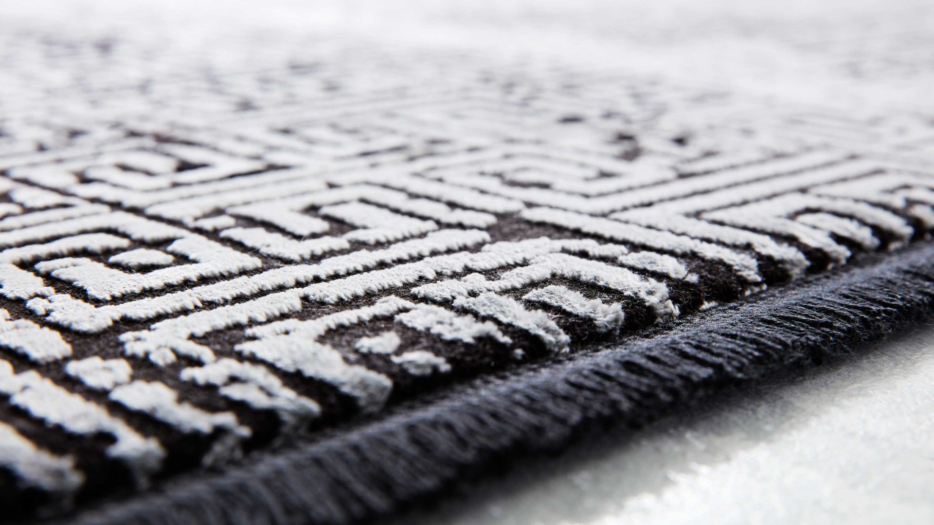 Handwebteppich Interliving aus Mischgewebe in Schwarz Interliving Teppich Serie L-8620 Mischgewebe - ca. 200 x 290 cm