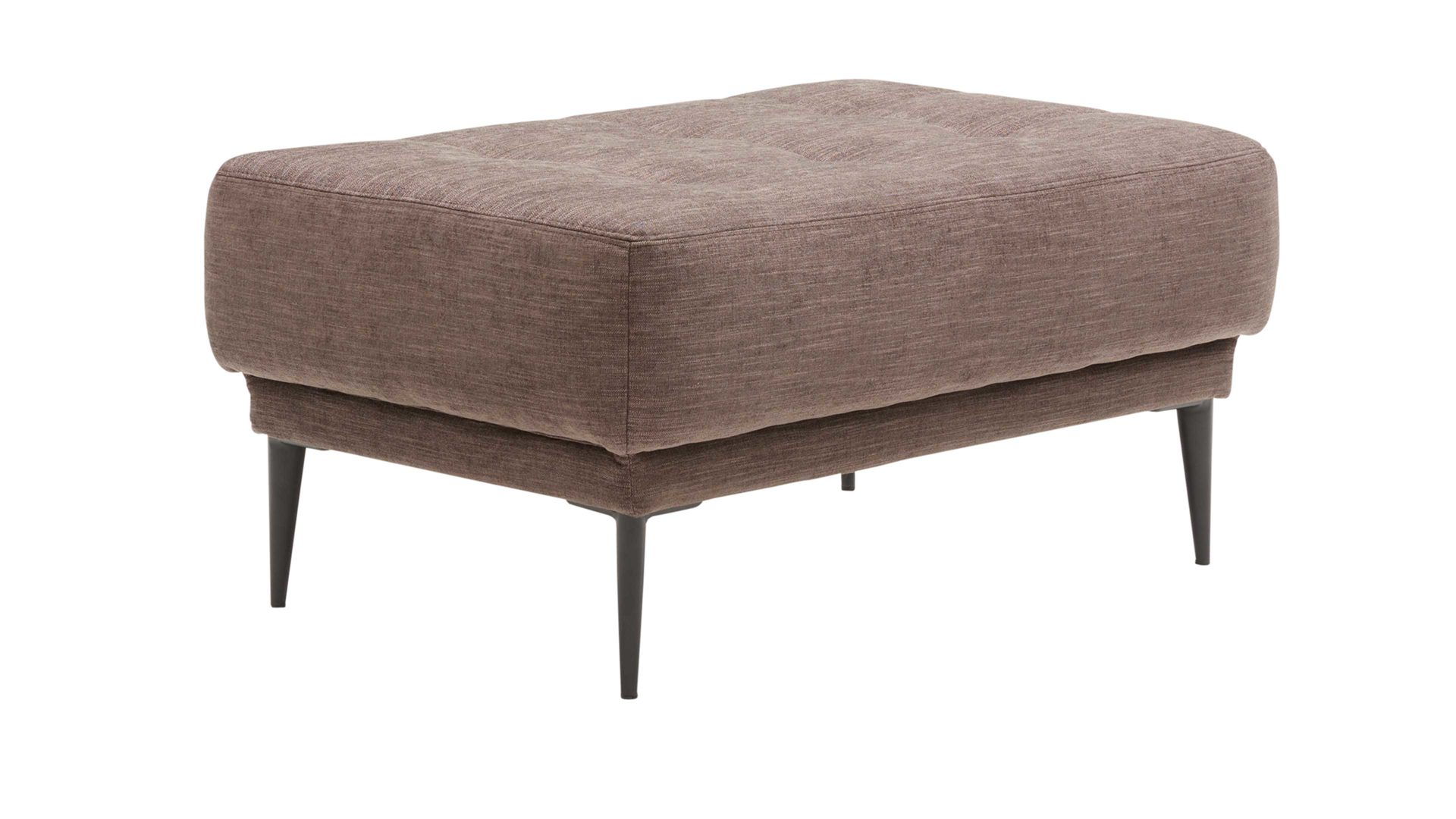 Polsterhocker Interliving aus Stoff in Braun Interliving Sofa Serie 4250 – Polsterhocker brauner Bezug Brisbane 9591 & Metallfüße 4.37 – ca. 65 x 95 cm