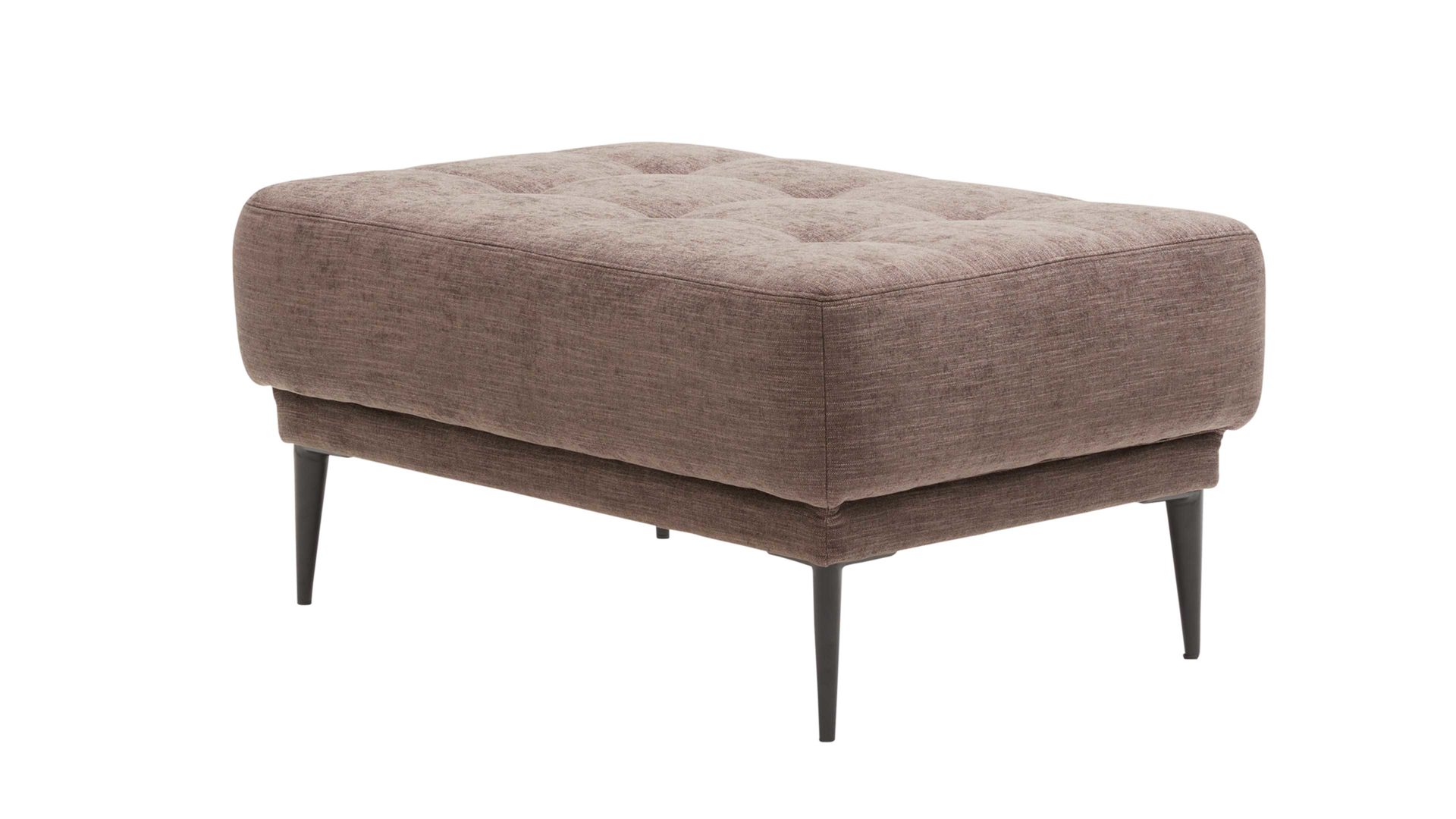 Polsterhocker Interliving aus Stoff in Braun Interliving Sofa Serie 4250 – Polsterhocker 30005 brauner Bezug Brisbane 9591 & Metallfüße 4.37 – ca. 65 x 95 cm