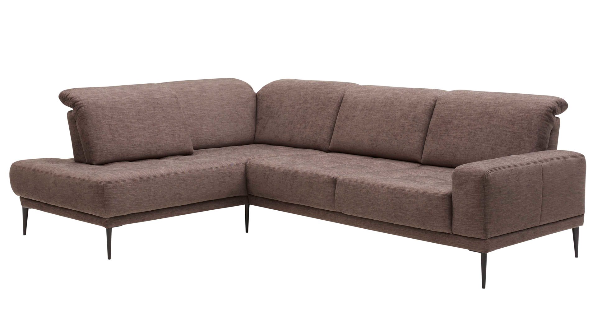 Ecksofa Interliving aus Stoff in Braun Interliving Sofa Serie 4250 – Ecksofa brauner Bezug Brisbane 9591 – Stellfläche ca. 215 x 285 cm