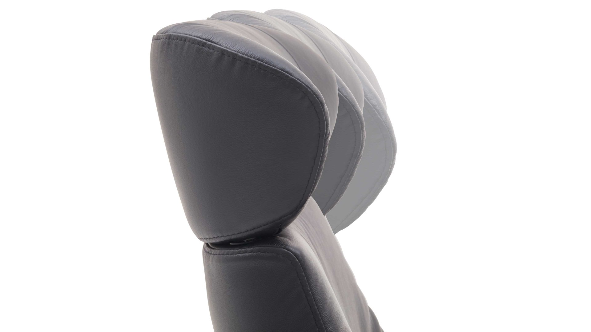 Relaxsessel Conform® aus Leder in Metallfarben CONFORM® Relaxsessel Timeout mit Lederbezug poliertes Aluminiumgestell, schwarzes Leder Memo & Walnuss-Sitzschale